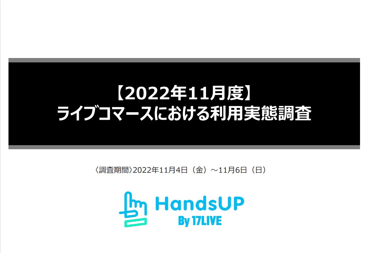 【2022年11月度】<br>ライブコマースにおける利用実態調査
